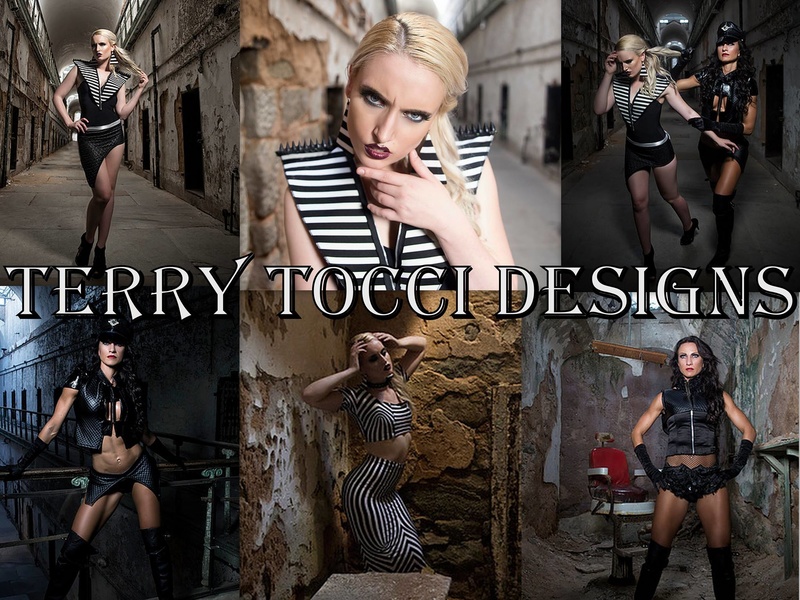 0 and Female model photo shoot of TERRY TOCCI and Melanie B Model in Eastern State Penitentiary, wardrobe styled by VB Styling Services  and TERRY TOCCI