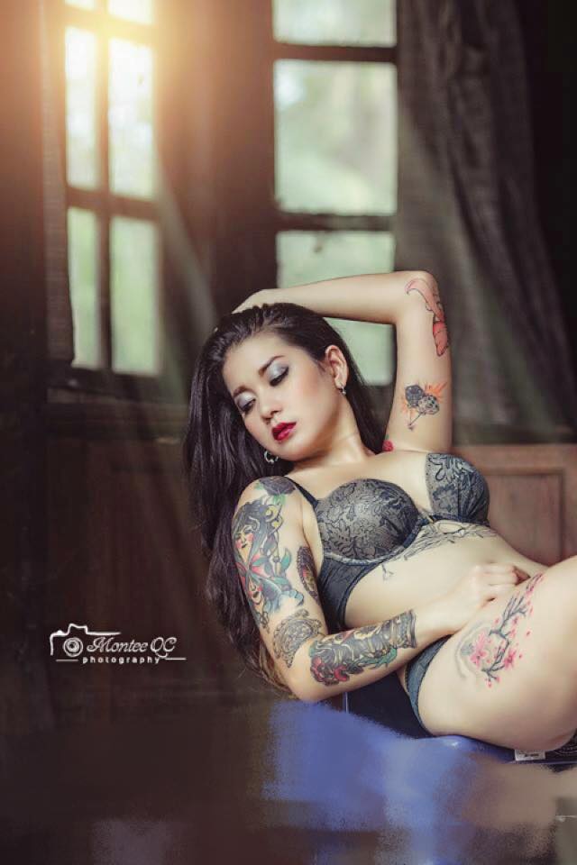 Female model photo shoot of BeelzPinUp Tattoo  in Bangkok