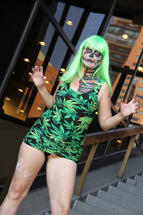 Female model photo shoot of Leggy Lea in zombie crawl denver
