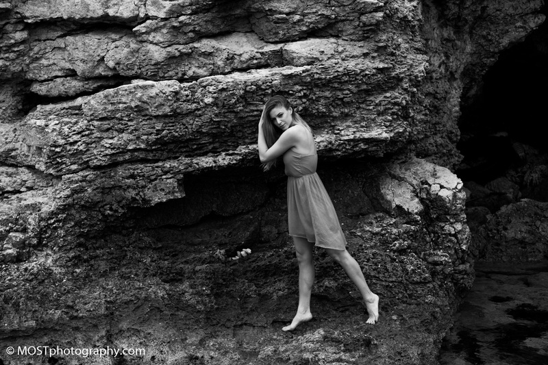 Female model photo shoot of Meszterke in Comino Island, Malta