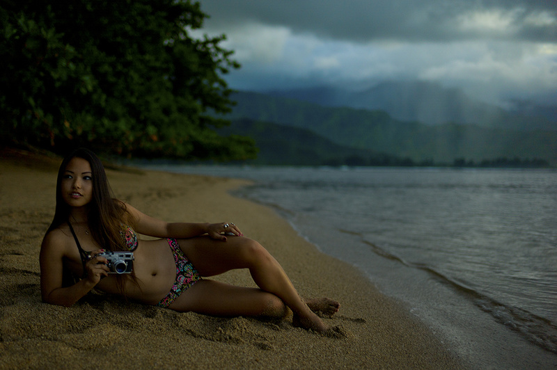 Female model photo shoot of Marysol_Yoo in Hanalei Bay, Hawaii