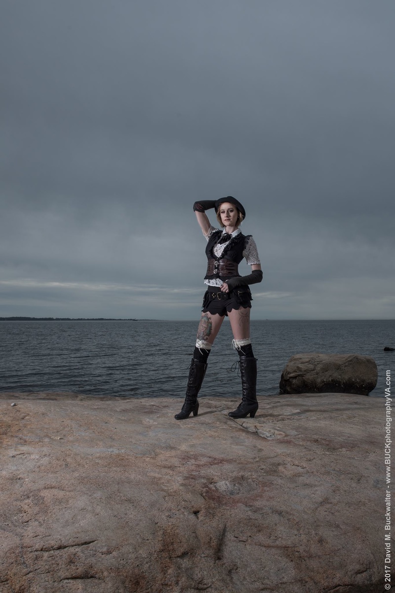 Female model photo shoot of Solstice Moon in Bluff Point State Park Groton CT