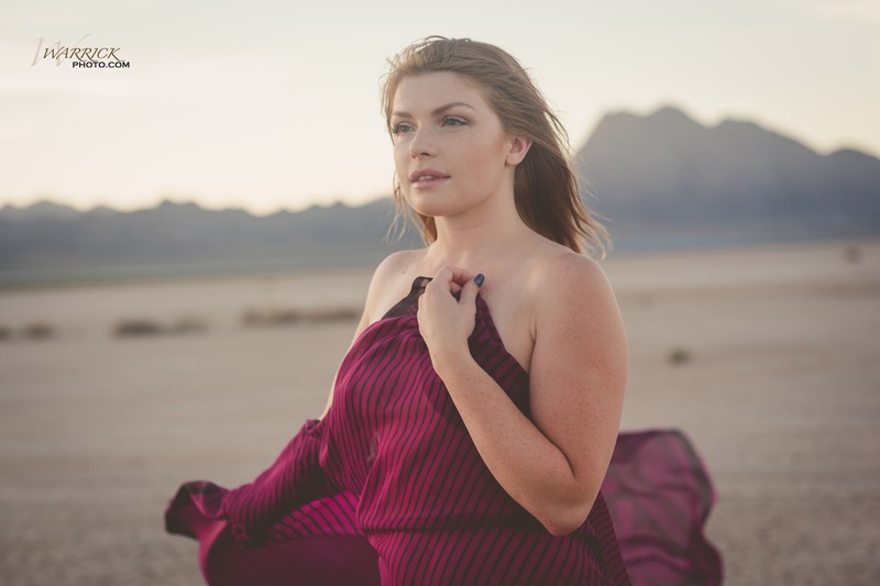 Female model photo shoot of ShaniB by Christopher Warrick in Dry Lakebed, Las Vegas, NV