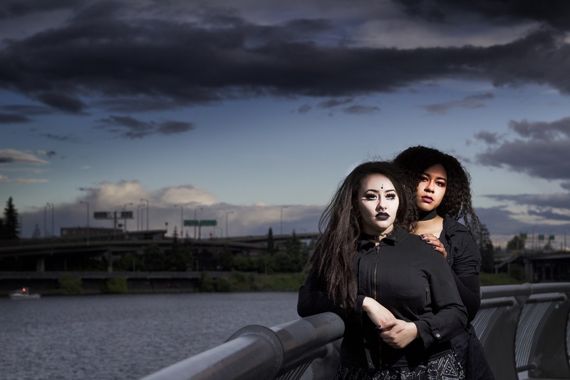 Male and Female model photo shoot of noholdsphoto and Lyrixx Lestrange  in Portland, Oregon