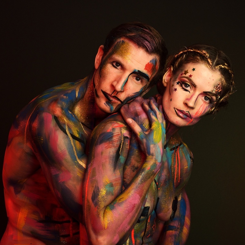 Male and Female model photo shoot of Sean S L and Kate Imogen by Richard Fisher in London, makeup by Kirsty Cox Artistry 