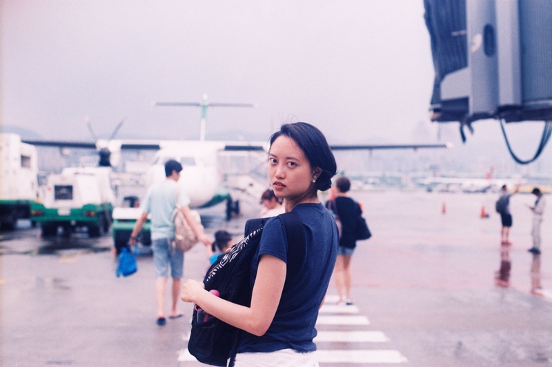 Female model photo shoot of honeybee0201 in Taipei Songshang Airport, Taiwan