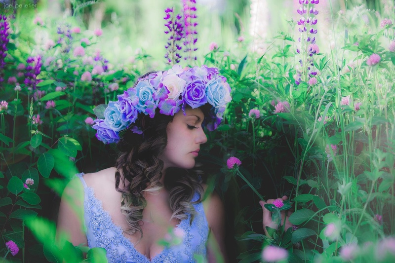 Female model photo shoot of Kristen Heitzmann in Flower Crown and Styling by Kristen Heitzmann