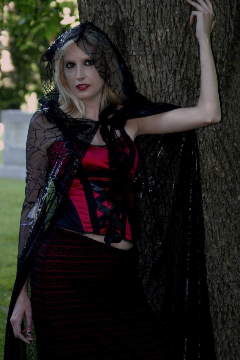 Female model photo shoot of Lilithsansab666 in Ellicott City Cemetery md