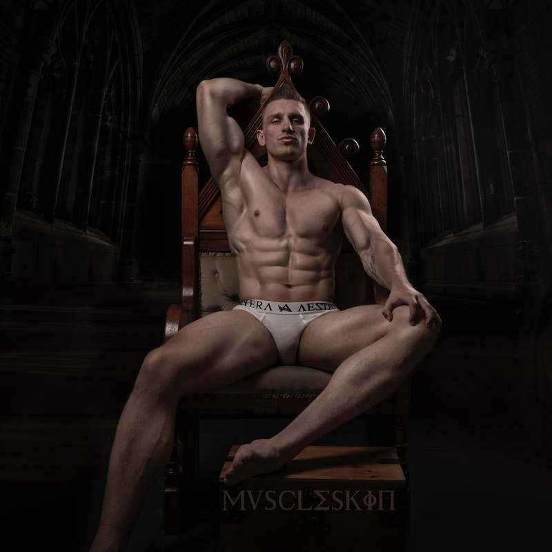 Male model photo shoot of MuscleSkin and Mark Curikov in London