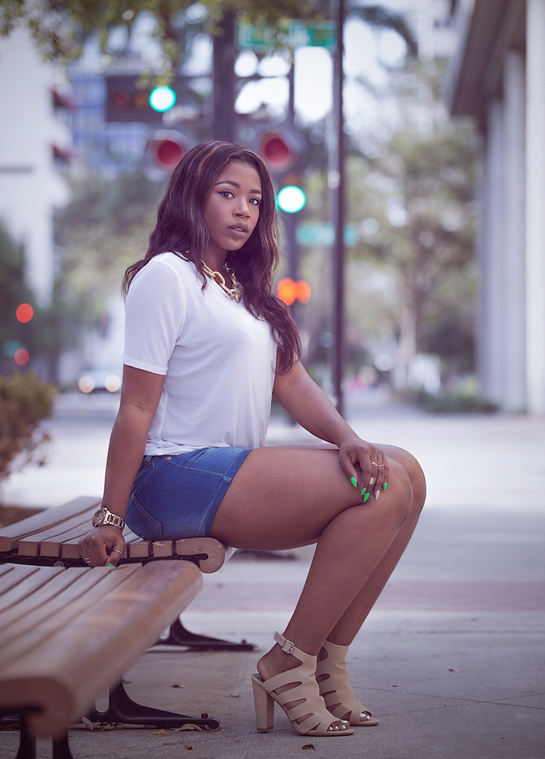 Female model photo shoot of Cakesz in Downtown Tampa