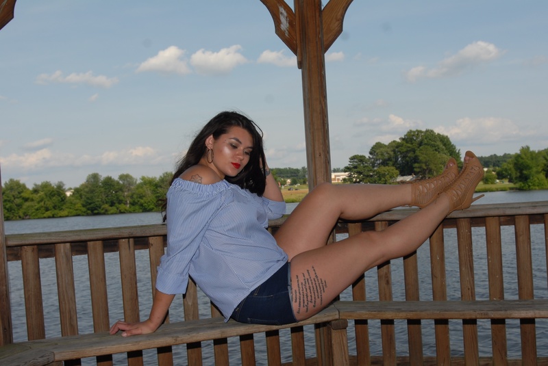 Female model photo shoot of Little Water Moccasin