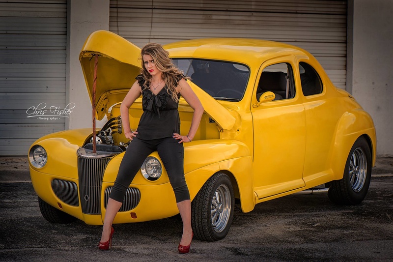 Female model photo shoot of amanda14 by Chris F in Black Jack Tire, makeup by All Dolled Up Nicole
