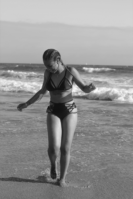 Female model photo shoot of Jewel Chi by Raw Visionz  in Santa Monica Beach, CA