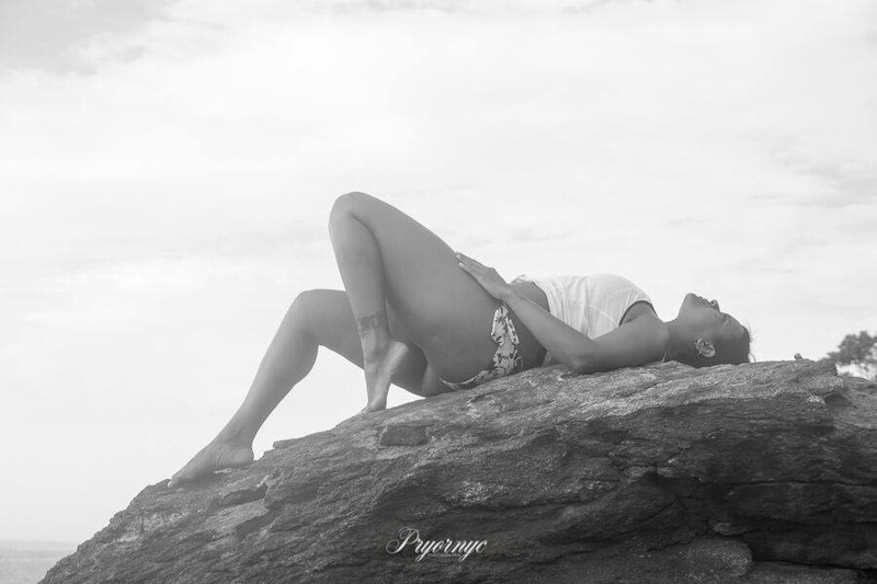 Female model photo shoot of SpencerLane in Orchard Beach, Bronx