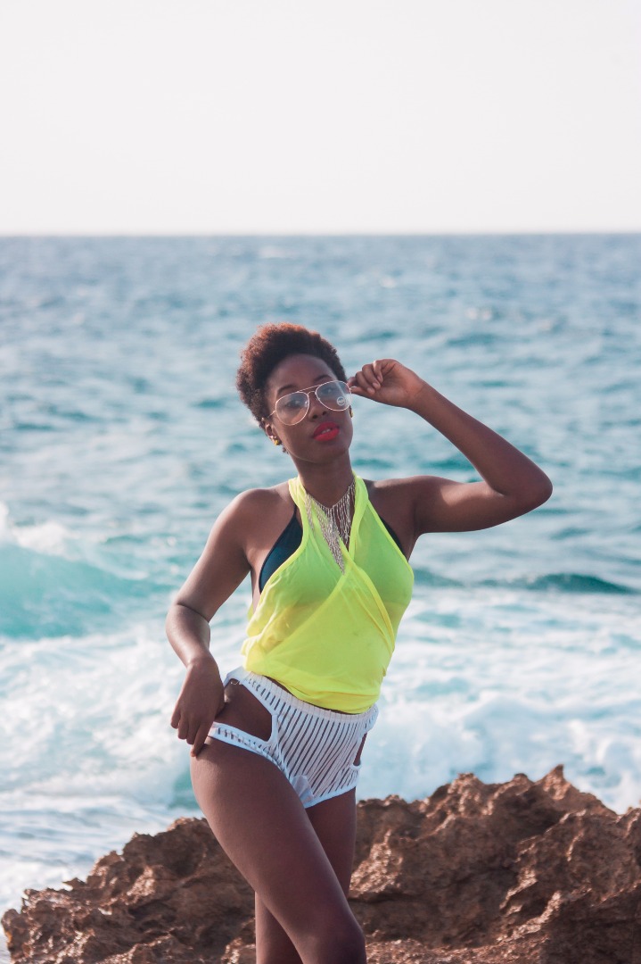 Female model photo shoot of Athaliah Asha in Discovery Bay, St Ann, Jamaica