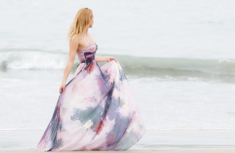 Female model photo shoot of Justine Aloud in Corona del Mar, CA