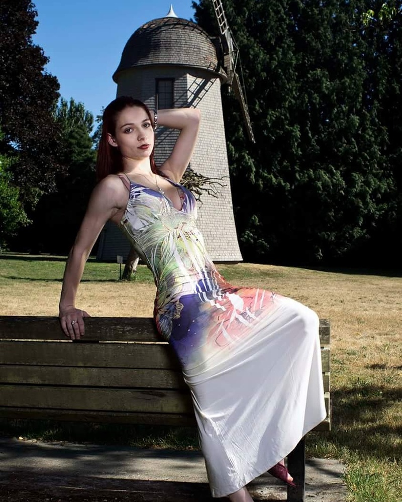 Female model photo shoot of Ariel21redhead in Marymoor Park
