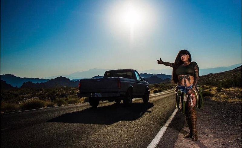 Female model photo shoot of Val Van Dam in Valley of Fire Nevada