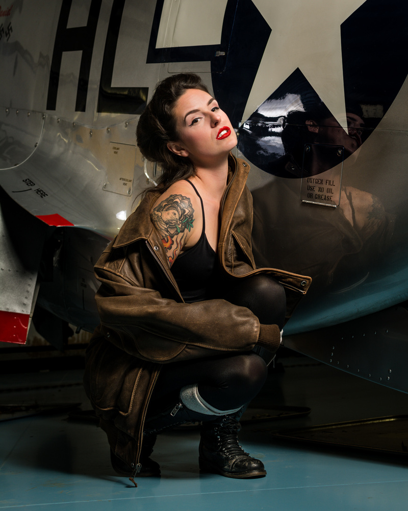 Female model photo shoot of AJ Rouse in Triple Tree Aerodrome- Woodruff, SC