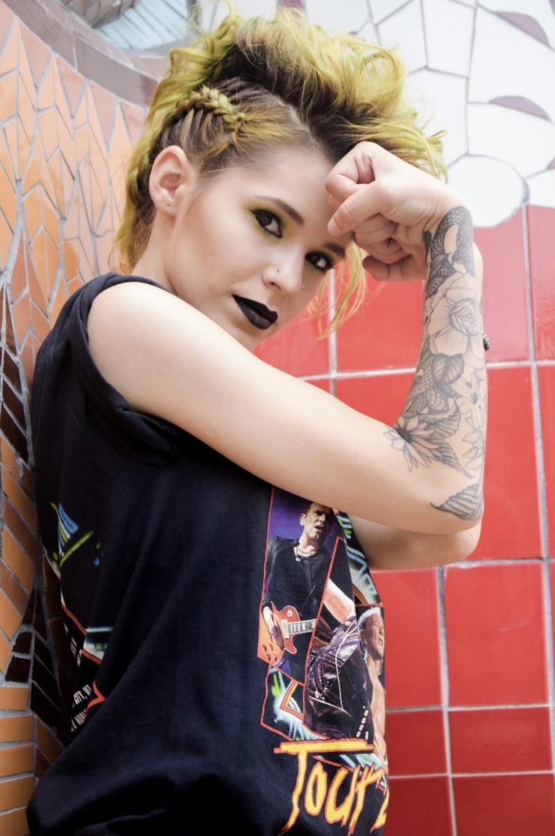 Female model photo shoot of TatianaAvilan in Downtown San Antonio