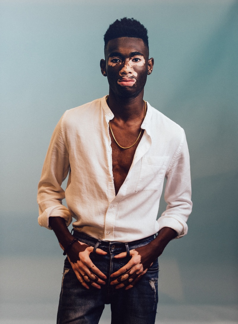 Male model photo shoot of Yvesmark C in New York Fashion Week Men