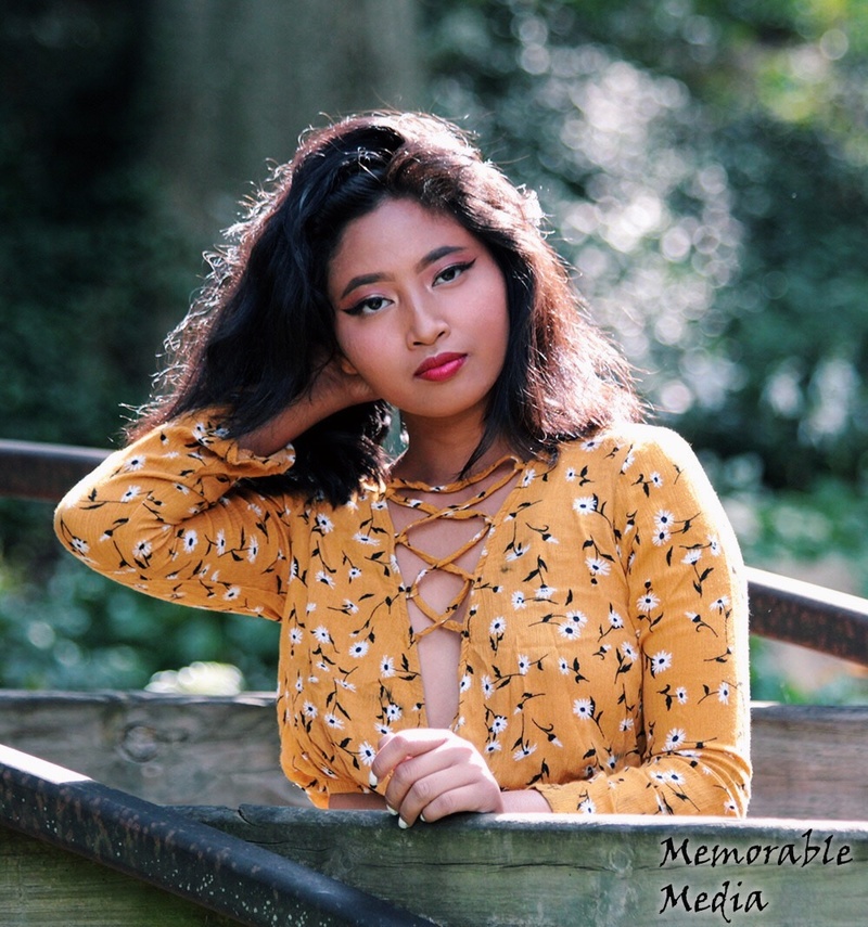 Female model photo shoot of Orientalprincess by MemorableMedia in Downtown Greenville