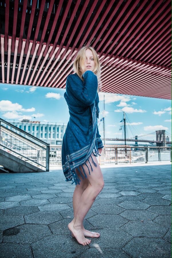 Female model photo shoot of Anastasiyaa in Sea port. New York city.