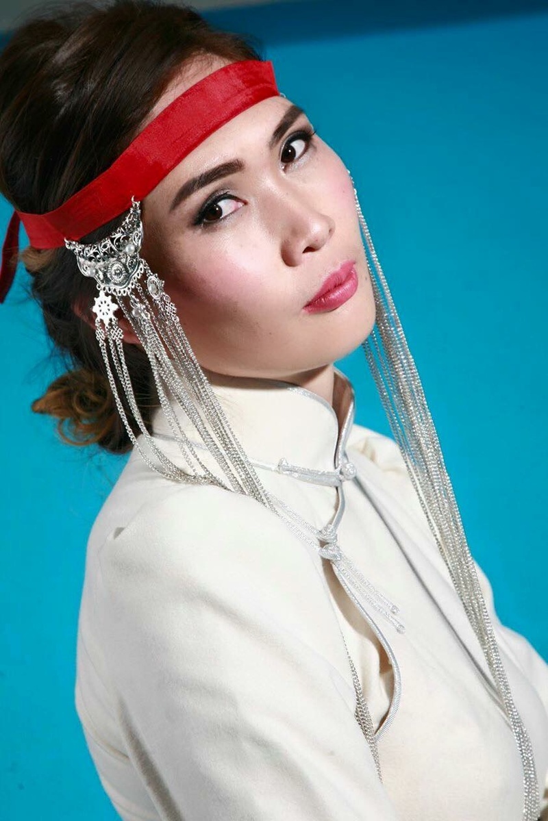 Female model photo shoot of Khongorzul in Mongolia, Gama studio