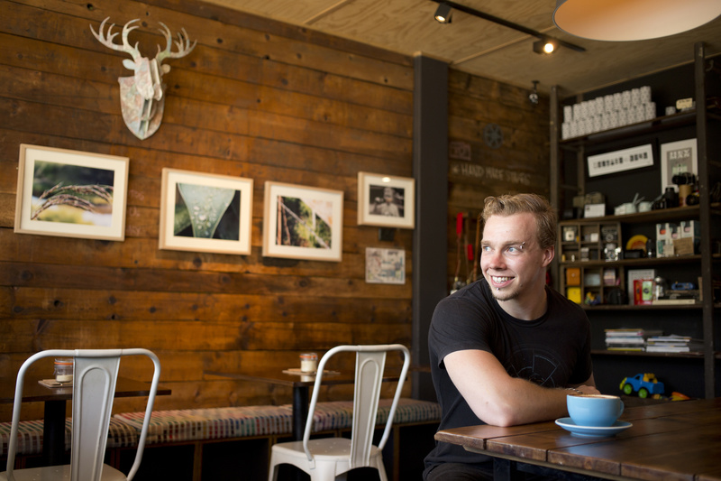 Male model photo shoot of Cowbrien in Shutter & Brew Cafe