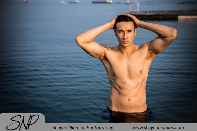 Male model photo shoot of TroyM by SNFOTOG in Kitsilano Beach