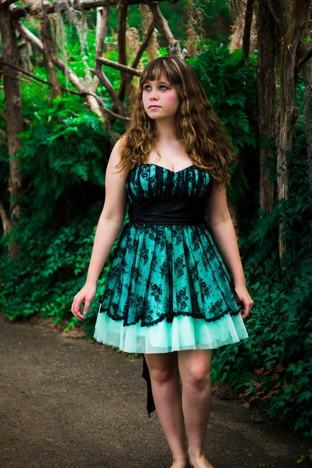 Female model photo shoot of Morgan Duffey in Wonderland - Botanical Gardens