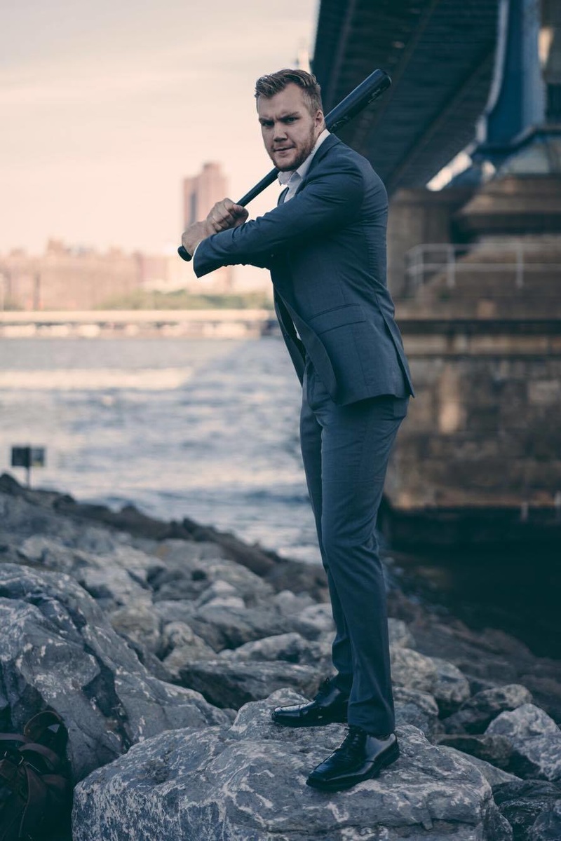 Male model photo shoot of Matthew Jon in Dumbo, Brooklyn
