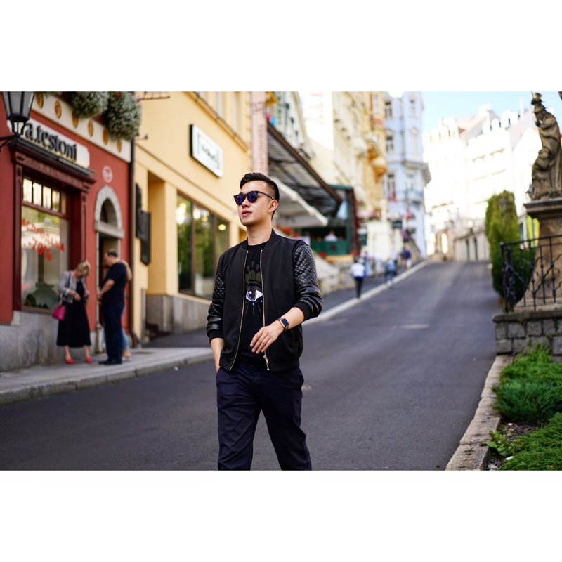 Male model photo shoot of Shunsheng Lu in Prague/Santa Cruz/Shanghai