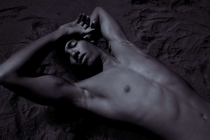 Male model photo shoot of blakealexander93 in San Gregorio Beach, California