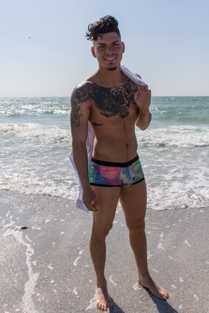 Male model photo shoot of Star Boy Swimwear