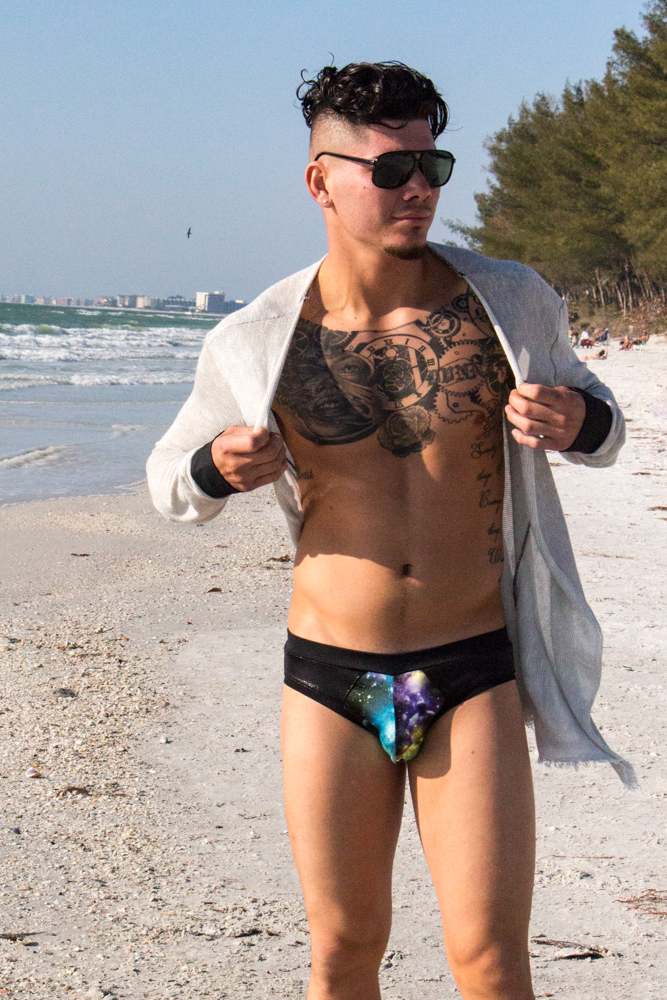Male model photo shoot of Star Boy Swimwear