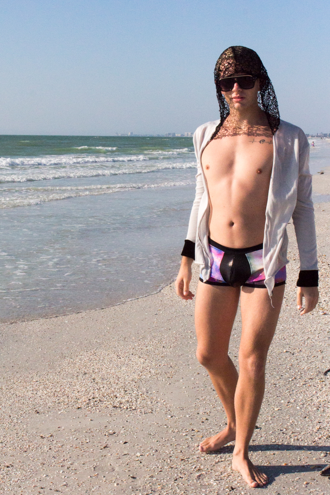 Male model photo shoot of Star Boy Swimwear in Sunset Beach, St. Petersburg, FL