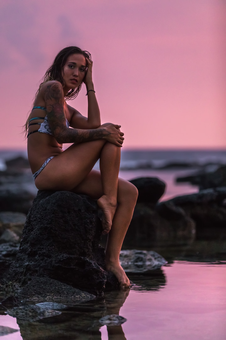 Male and Female model photo shoot of MasonLakeModeling and WanaleeS in Big Island, Hawaii