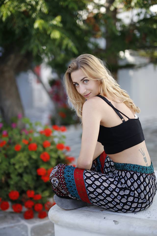 Female model photo shoot of RiaL  in Mykonos Island