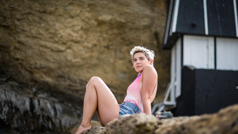 Female model photo shoot of cakcole by askario in Laguna Beach