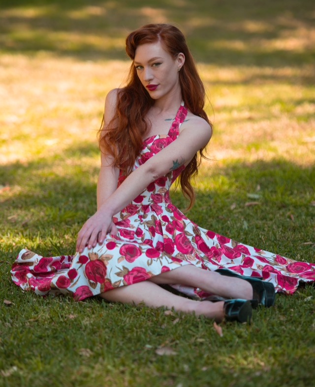 Female model photo shoot of Kitt Jeffery in Wollongong Botanic Gardens