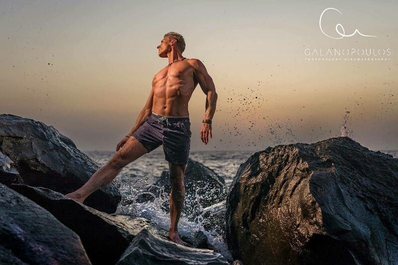 Male model photo shoot of AnotherDivemaster in Santorini, Greece