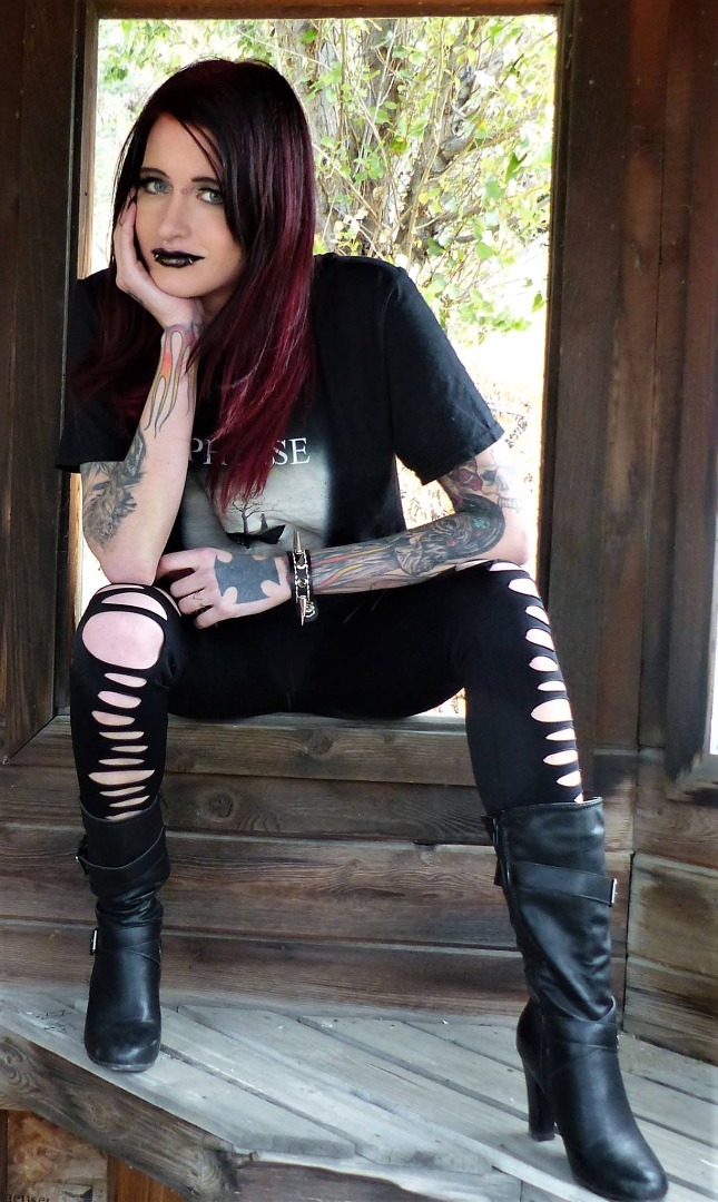 Female model photo shoot of Feral Vice by sicOption in ok falls