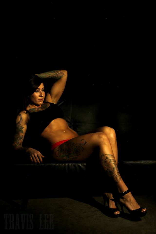 Female model photo shoot of Miss Tattooed