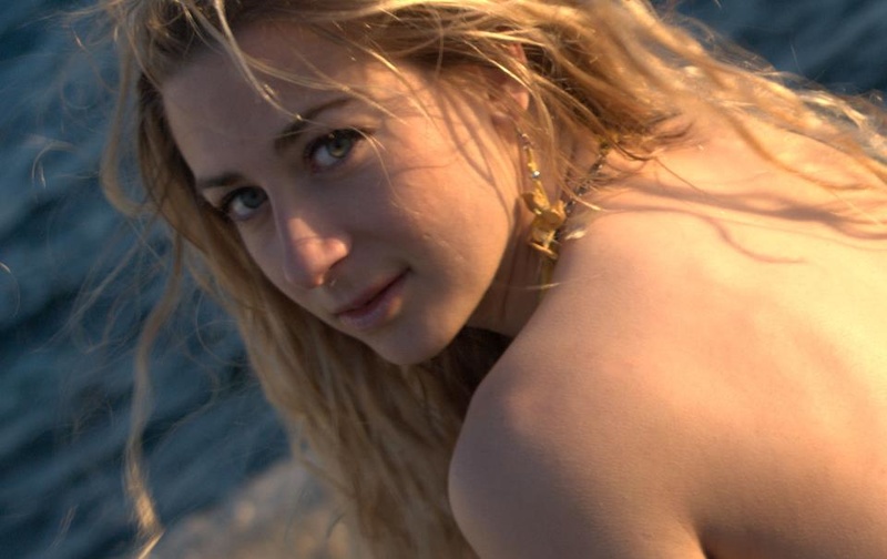 Female model photo shoot of RiaL  in Mykonos Island