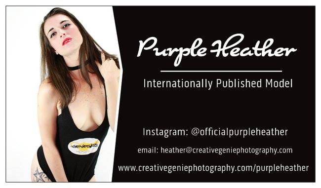 Female model photo shoot of Purple Heather