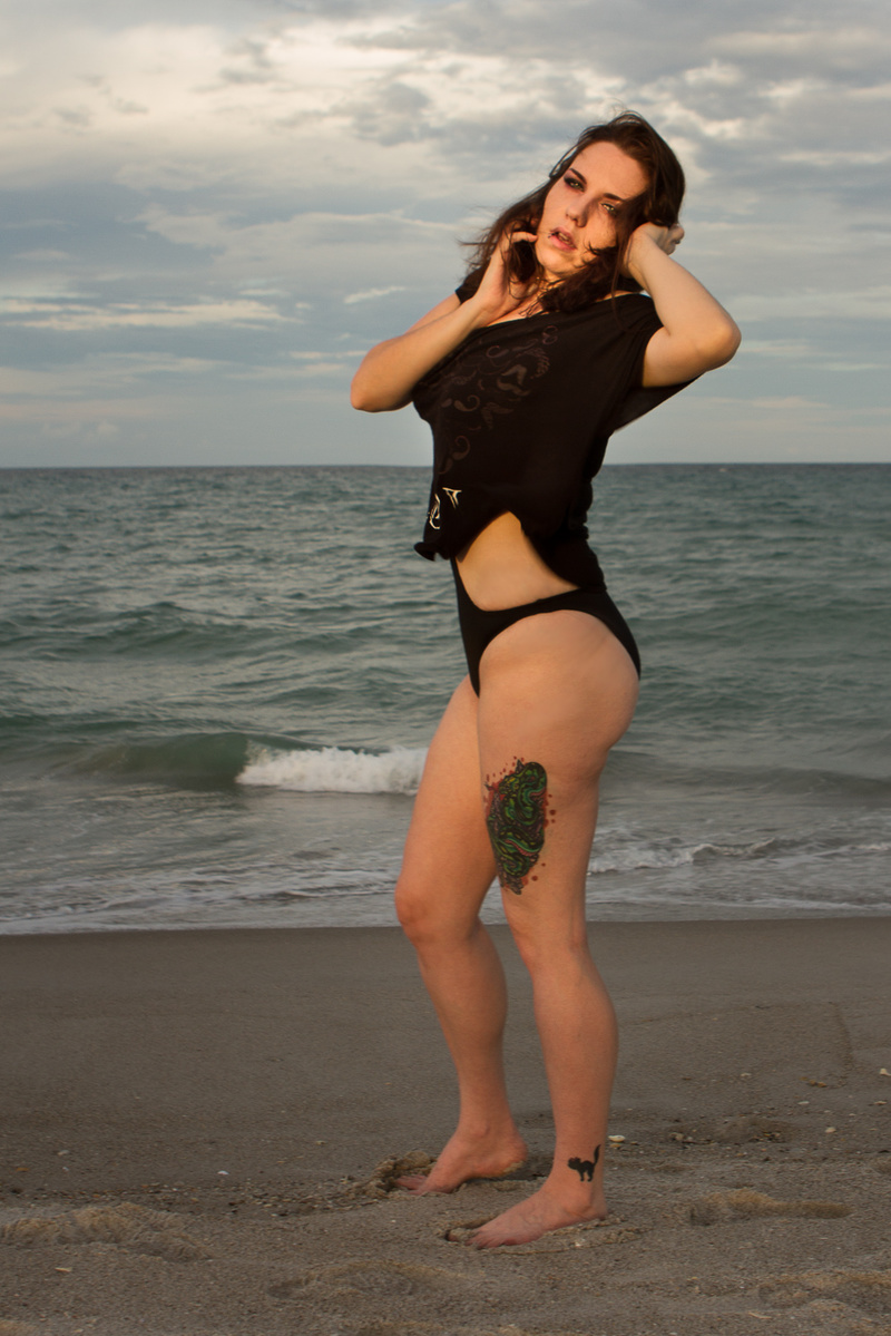 Female model photo shoot of CrystalCatastrophe by Charles Howse in melbourne beach