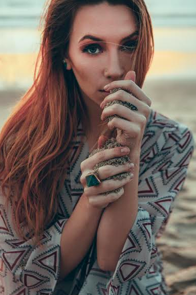 Female model photo shoot of Drennan Lucia in Santa Monica Beach, California