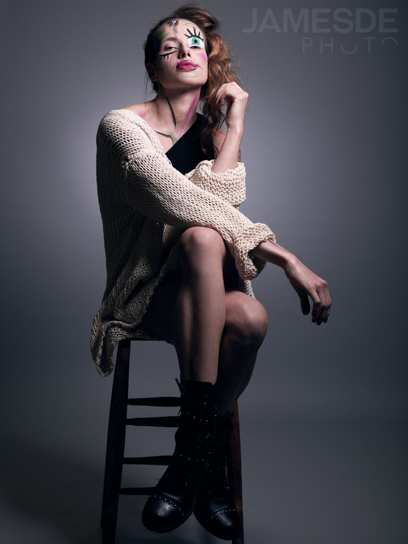 Female model photo shoot of Anja K by jamesdephoto in London