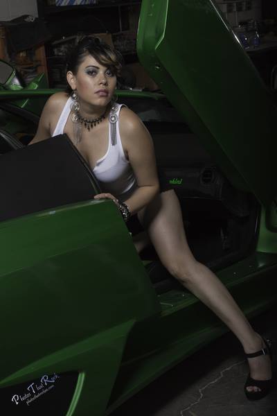 Female model photo shoot of Jasmine Cuevas1 in Black Widow Industries llc